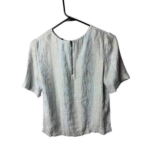 Topshop Textured Snake Print Metallic Top – US 6 (UK 10, EU 38) - Picture 2 of 5